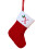 Initial Knit Christmas Stocking Red White 7.9in 1