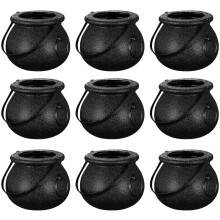 Black Halloween Candy Bucket Set of 12