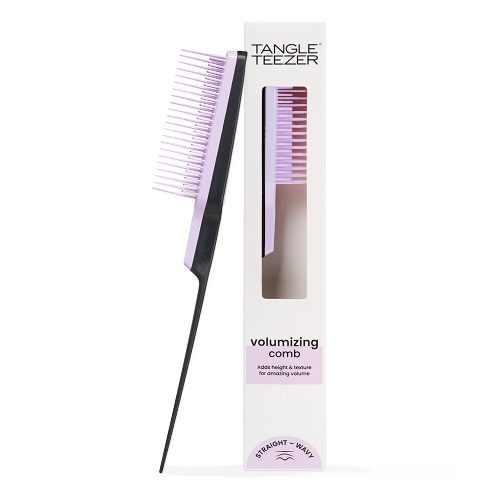 Tangle Teezer The Ultimate Volumizer Comb, Teasing Comb With Two-Tiered Teeth For Volume & Texture, And All Hair Types, Lilac & Black