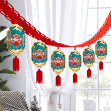 Chinese Dragon Year Garland 3m with 12 Felt Pendants