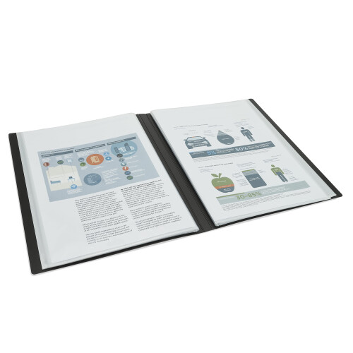 Rapesco 1650 Germ-Savvy Antibacterial, Hardcover Polypropylene Presentation Folder 36 Pockets A4, Black 2