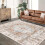 Boho tæppe orange, 1,5x2,1 meter, maskinvaskbart 1