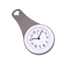 Grey ABS Wall Clock for Bathroom or Kids' Room
