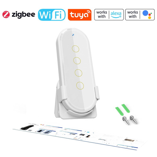 Interruptor de toque WiFi 2.5D fluorescente com vidro curvo