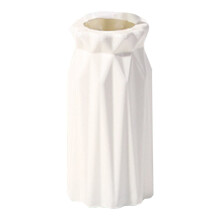Milky White Shatterproof Plastic Vase 1pc