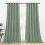 Greyish Green Blackout Curtains with Silver Grommets, 2 1
