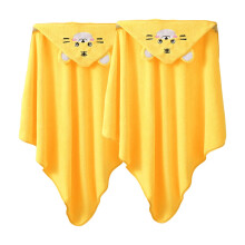 AUQ Kapuzen-Babyhandtuch 79 x 79 cm Korallenfleece