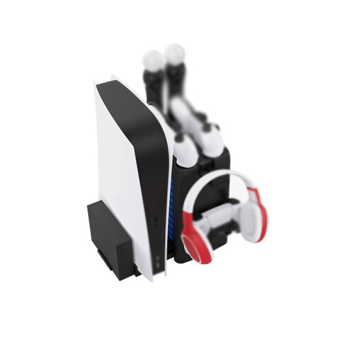 Multi-function Cooling Fan Base Braket Stand Holder Double Charging Base Disc Headset Storage Rack For PS5 Console 2