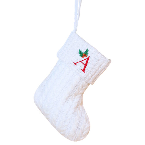 Personalised Christmas Stockings with Initial, Red & White