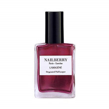 Nailberry Nail Polish - Mystique Red, Shimmering Burgundy, 15ml, Vegan, Cruelty Free