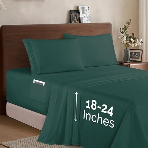 Microfiber Full Sheet Set 4-Piece – Fade-Resistant, Deep