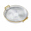 Transparent Round Plastic Serving Tray with Handles 1