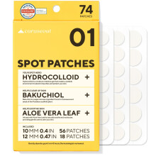 caraseoul Pimple Patches, 2 Size Hydrocolloid Acne Patch for Zits and Blemishes, Bakuchiol & Aloe Vera, Korean Skin Care, Easy to Use - Dermatology Te