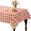Buffalo Plaid Tablecloth 60x104 in Orange White 1