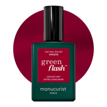MANUCURIST Smalto Gel LED Green Flash Vegan 12-Free, 55% Plant-Based, 0.5 fl oz (VIOLETA)