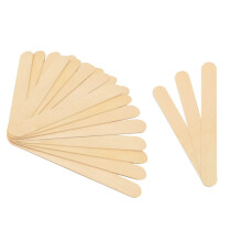 Mibly Wooden Wax Sticks - Eyebrow, Lip, Nose Small Waxing Applicator Sticks for Hair Removal and Smooth Skin - Spa and Home Usage