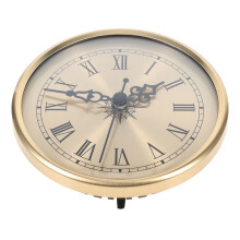 Roman Numeral Quartz Clock Movement Kit Gold Metal