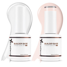 Nicedeco Hema Free Base Gel Smalto Unghie 2 Pz 15ml Cruelty Free Vegan Rosa Nudo Gel Unghie LED U V