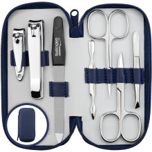 marQus Manicure Set Solingen - 7-delige Exclusieve Vinger & Teen Nagelknippers Set in Echt Leer
