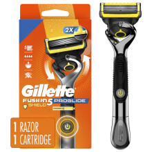 Rasoir de Précision Gillette Fusion5 ProGlide Shield pour Hommes, 1 Poignée, 1 Recharge, 2x Lubrification