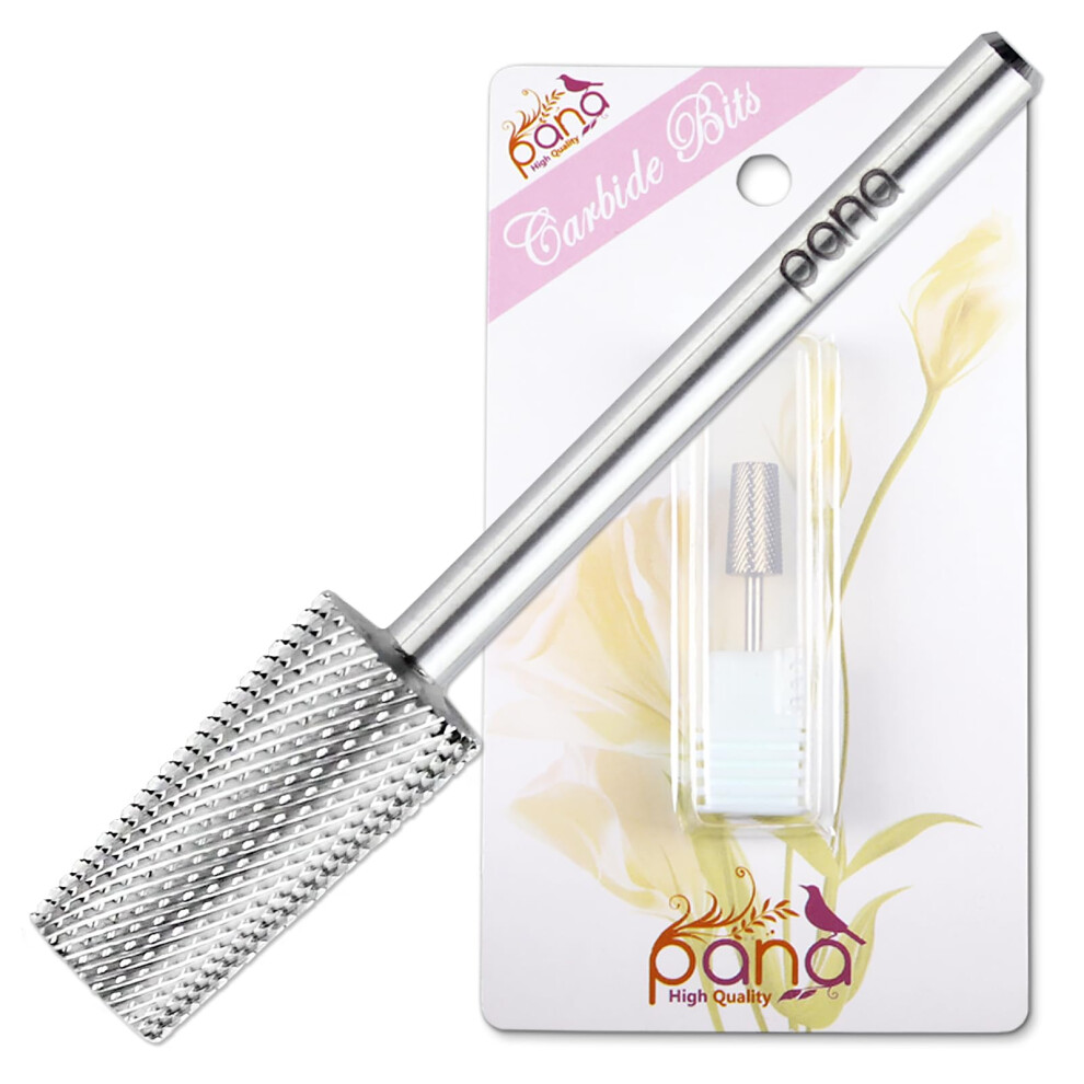 Pana Silver Premium 3/32" Tapered Barrel Carbide Nail Bit -For Electric Dremel Drill Machine, Nail Art Design, Manicure, Pedicure, Nail File, Cuticle Clean E