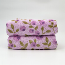 Coral Fleece Crabapple Print Face Towel