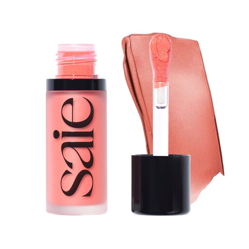 Saie Cream Dew Liquid Blush For Cheeks - Hydrating Blush Stick With A Blendable + Buildable Formula - Skincare Infused Dewy Cheek Tint For A Natural F