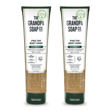 Grandpa Soap Company Pine Tar Body Wash - Dermatoloog Aanbevolen voor Irriteerde Huid, Deodoriserende Kracht, Met Teer & Thee