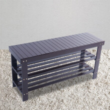 Banc Ă chaussures en bambou Ă 3 niveaux, 250 kg