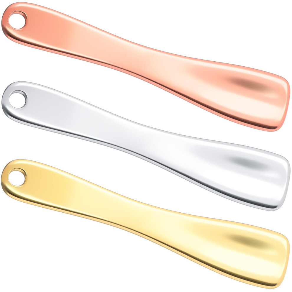 Pndeyo Cream 3Pcs Metal Facial Spatula, Mini Facial Massage Sticks For Women, Reusable Cosmetic Spoons Skincare Applicators For Eye Lotion Moisturizer