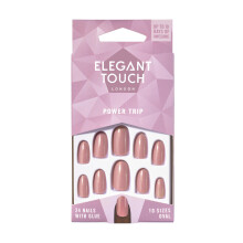 Elegant Touch - Colour Nails - Power Trip - Shimmer Dusky Rose - Oval Shape