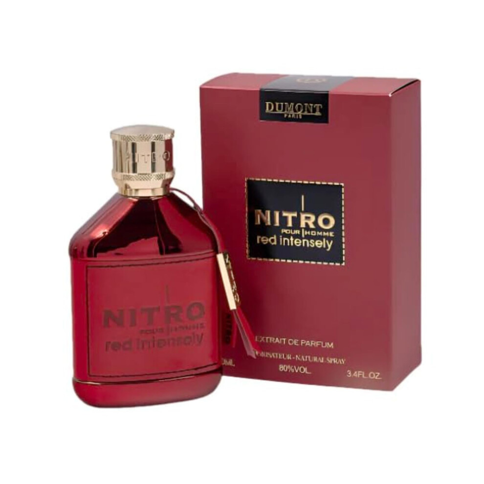 Dumont Red Nitro Intensely Extrait De Parfum - Sensual Aquatic Woody - 3.4 Fl Oz