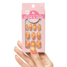 Olive & June Classic Super Stick Mani Press On Nails | Kort, Rond | Geen Lijm Nodig | 32 Nagels in 16 Maten