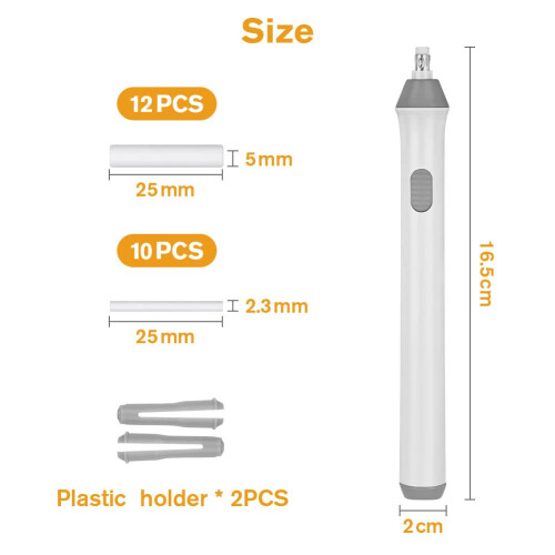OFFCUP Electric Eraser, Portable Pencil Eraser, 22pcs Refills, Automatic for Sketching/Drafting/Drawing/Graphite Pencils White 1