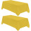 Yellow Polyester Rectangular Tablecloth 90x132in (2 Pack) 1