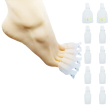 (10 Stuks Witte Teennagel) Plastic Acrylnagel Soak Off Cap Clip UV Gel Polish Verwijder Tool