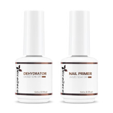 Nicedeco Hema Free Primer Unghie Deidratante 2 x 15ml Kit Vegan e Cruelty Free per Unghie Gel