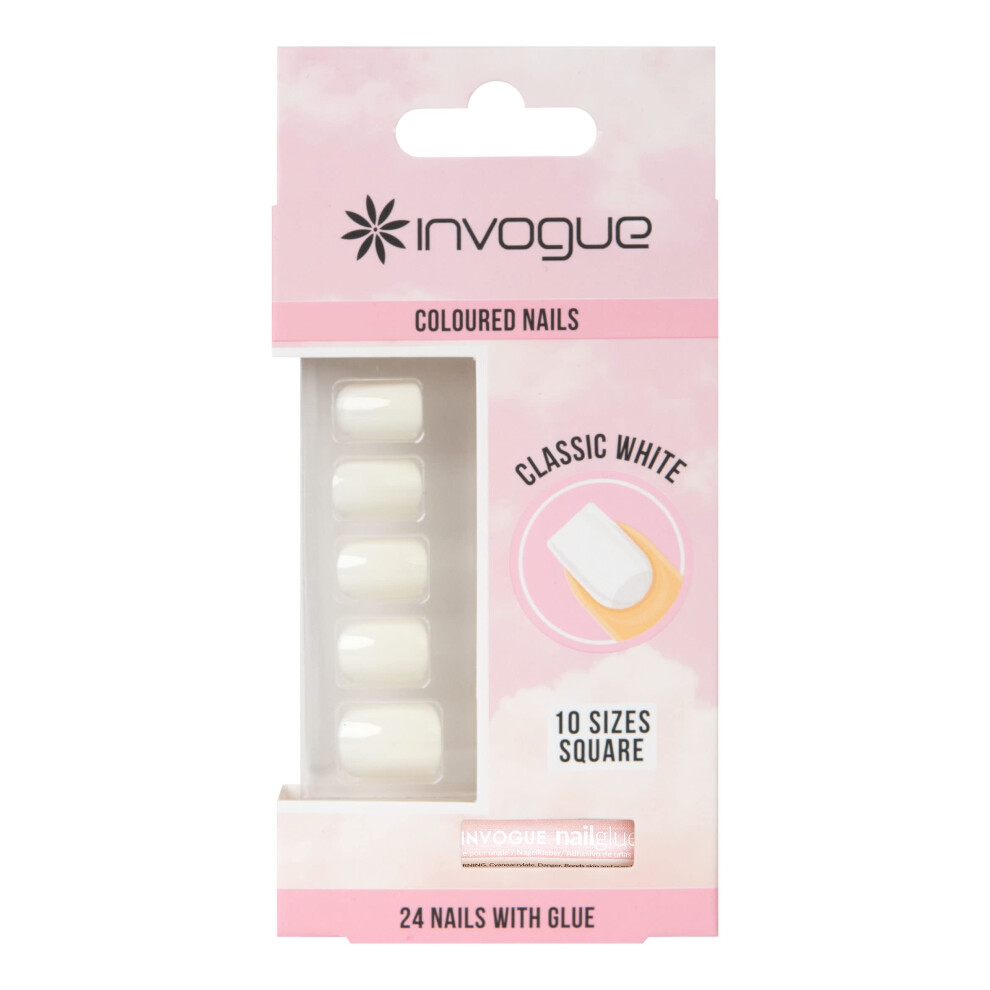 Invogue White Nails (24 Pieces) - Image 4