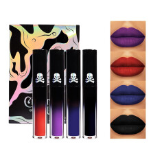 Bekoeen 4PCS Kit Labbra Liquido Opaco Halloween, Rossetto Rosso 24 Ore, Waterproof, Matte