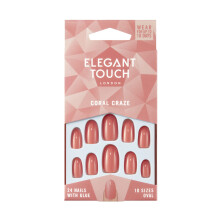 Elegant Touch Colour False Nails - CORAL CRAZE