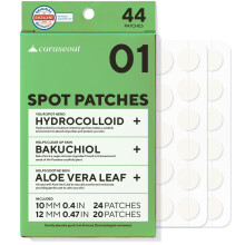 caraseoul Pimple Patches, 2 Size Hydrocolloid Acne Patch for Zits and Blemishes, Bakuchiol & Aloe Vera, Korean Skin Care, Easy to Use - Dermatology Te