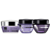 AVON Anew Platinum Set, Day Cream 50ml + Night Cream 50ml + Eye Cream 20ml, Triple Set, To Lift and Tighten Skin, Ultimate Skincare Trio for Age 50+,