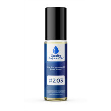 Quality Fragrance Oils Blue Jeans för Män Impression #203 | Långvarig Parfymolja, Alkoholfri, Stark Doft, 10ml Roll-On | Prisvärd Alternativ
