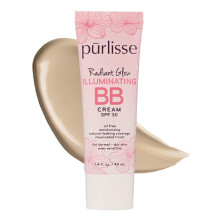 purlisse Crème BB Illuminatrice Éclatante avec SPF 30 - BB Crème Éclaircissante Enrichie en Baies de Goji & d'Aubépine