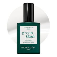 Manucurist Green Flash Smalto Gel LED Vegan 12-Free, a base vegetale (57%) 0.5 fl oz (SNOW)