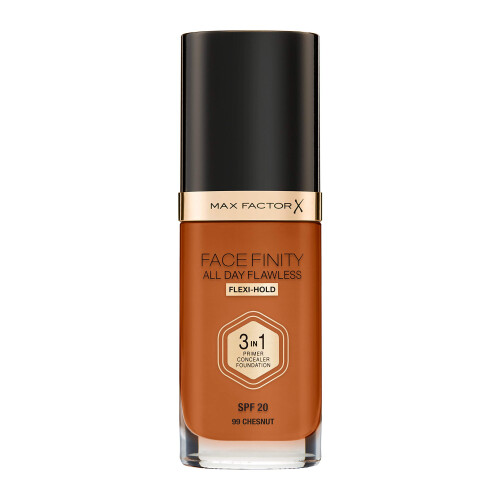 Max Factor Max Factor Facefinity 3-in-1 All Day Flawless Liquid Foundation, SPF 20-99 Chestnut, 30 ml