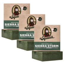 Dr. Squatch Naturlig Tvål för Män - Kallprocessad utan Hårda Kemikalier - Sierra Storm (5 oz, 3-Pack)