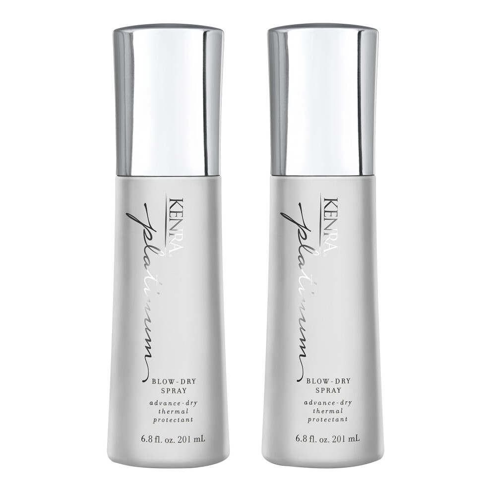 Kenra Professional Platinum Blow-Dry Spray | Time-Saving Heat Protectant | Detangles, Smooths, And Softens | Eliminates Frizz & Resists Humidity | Med