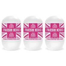 Fresh Kidz Roll On Deodorant for Kids and Teens - Baking Soda and Aluminum-free 24 Hour Protection for Sensitive Skin - Girls "Pink" 1.86 fl.oz. (3 Pa