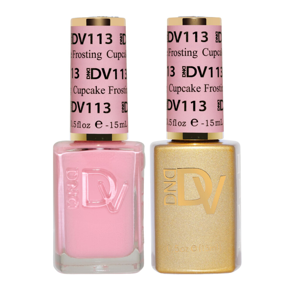Daisy Dnd Dnd Diva Gel Polish Set, Soda Poppin Collection, Uv/Led Gel Polish And Air Dry Nail Lacquer, Matching Chip-Free Polish Duo, 113 Cupcake Frosting, 0.5